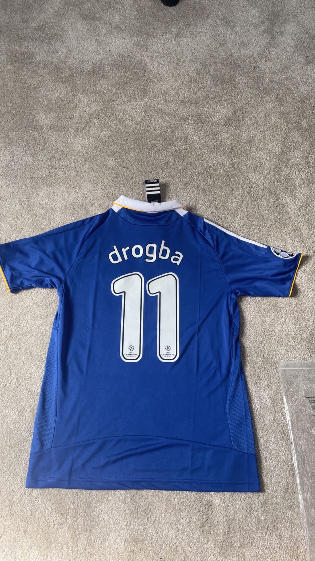 Didier Drogba Chelsea 2008 Champions League Final Home Football Shirt – Medium | Vintage Soccer Jersey