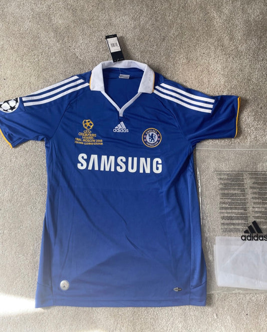 Didier Drogba Chelsea 2008 Champions League Final Home Football Shirt – Medium | Vintage Soccer Jersey